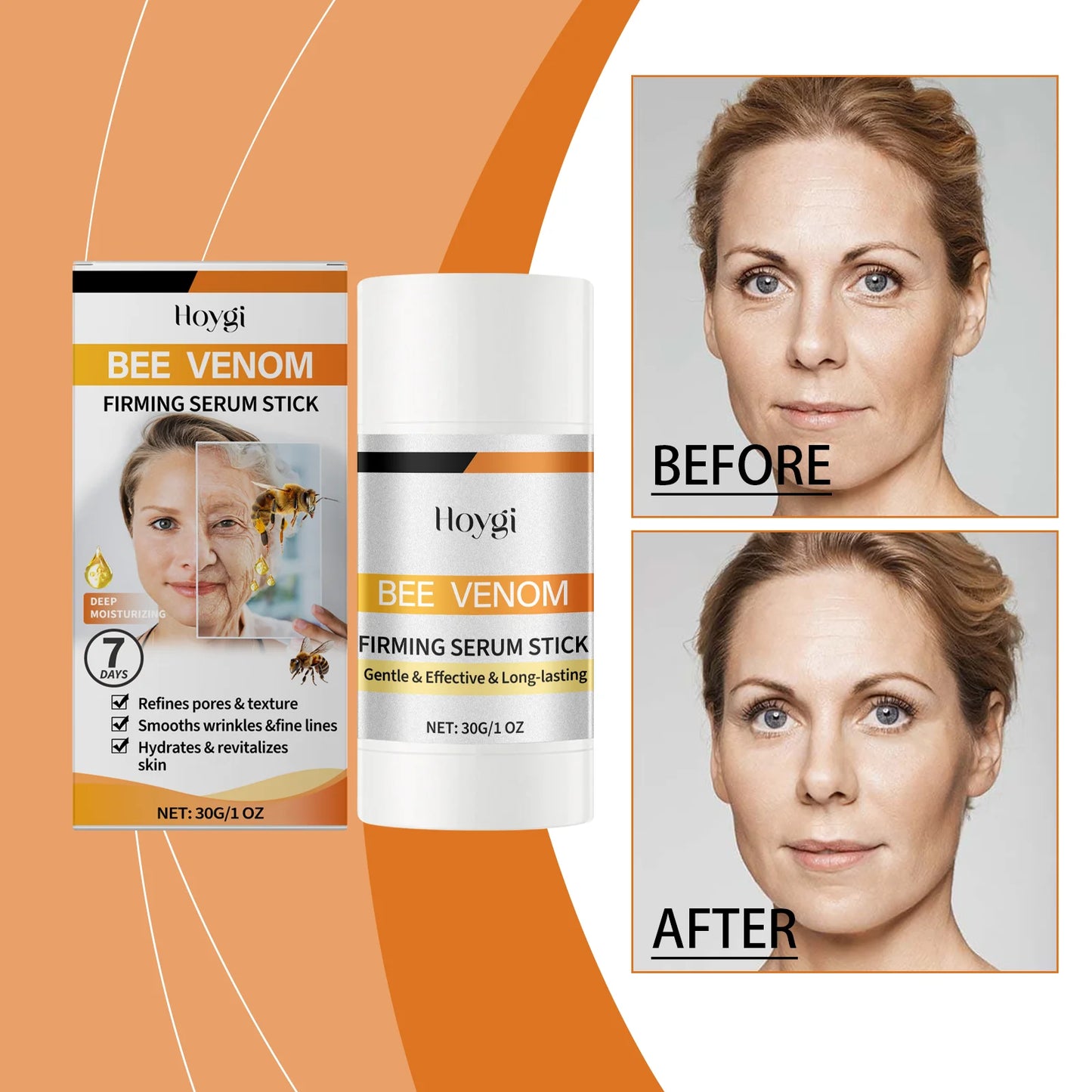 Hoygi 4Pcs Face Essence Stick Nourishes Skin Elasticity Moisturizes Tightening