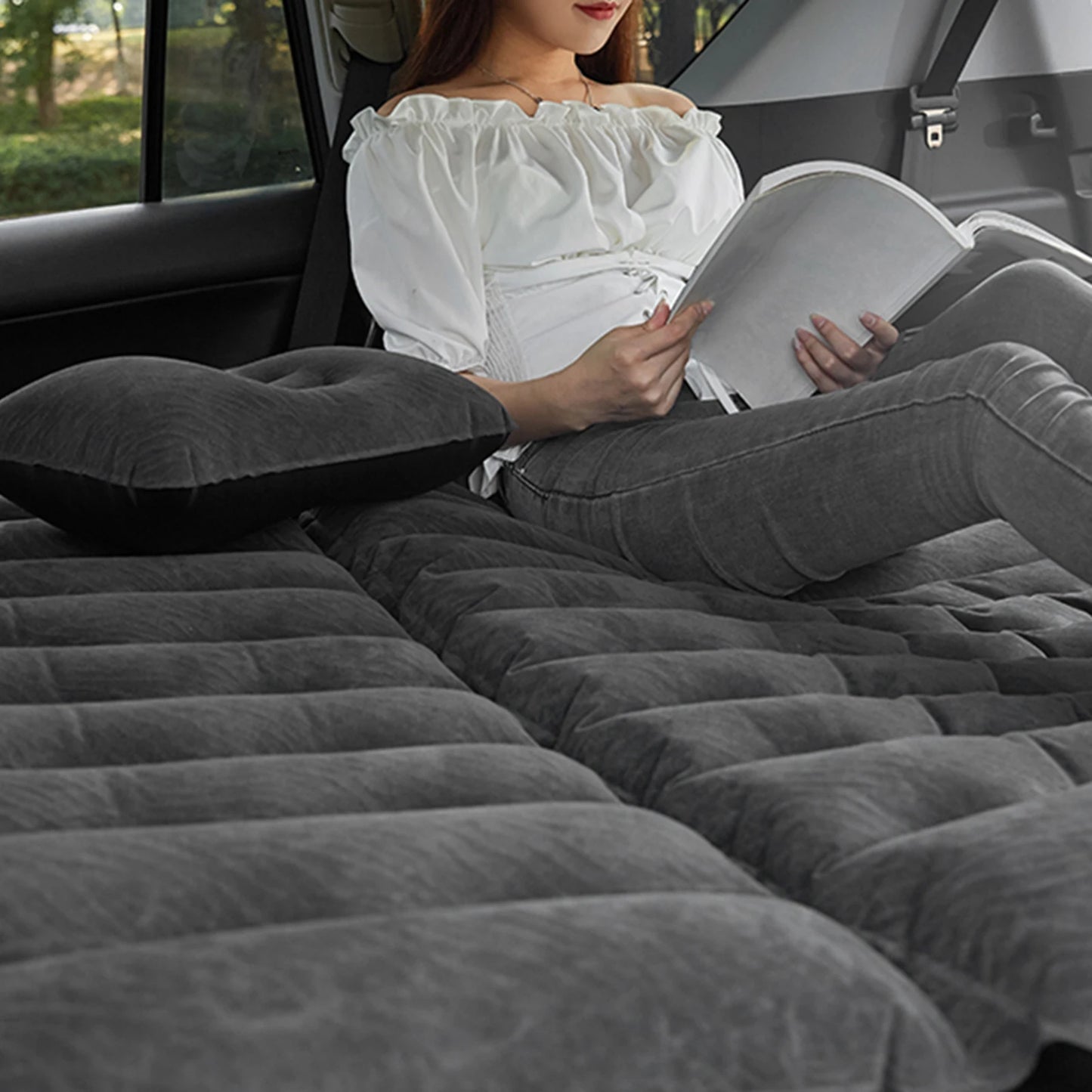 YOSOOHign Car Travel Bed 2 In 1 Inflatable Mattress For Car