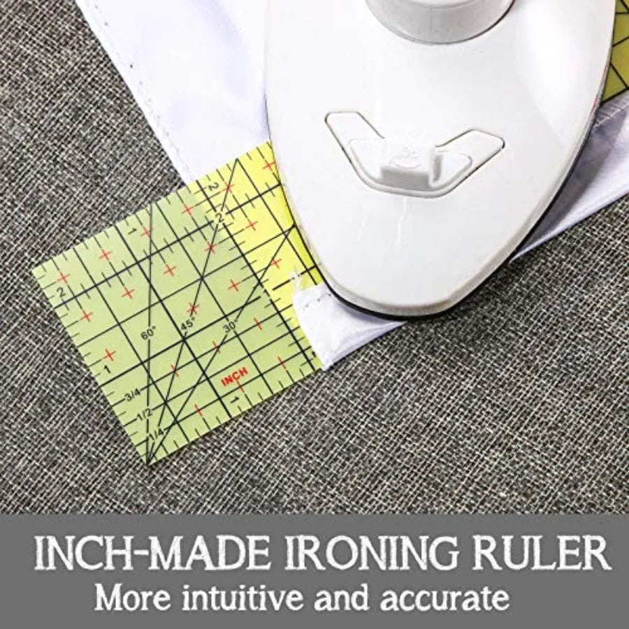 2 Pcs Hot Iron Ruler Hot Ironing Measuring Ruler for Sewing Hemmer Accessories Pressing Tool Heat Resistant Accessories DIY Too