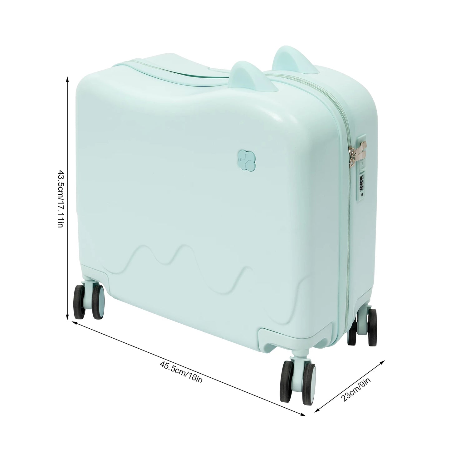 Kids Luggage Sit and Ride on Suitcase With Universal Wheels
