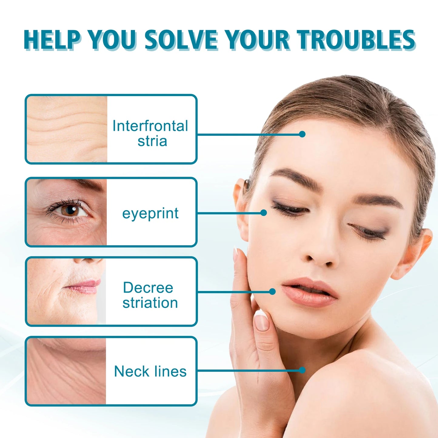 EELHOE Hyaluronic Acid Essence Skin Renewal Reduce Fine Lines Wrinkles Anti Sagging Skin Moisturizing Korean Daily Facial Care