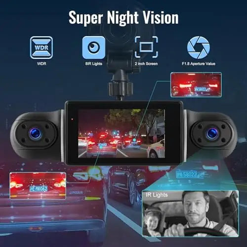 YTYIN NHOPEEW 4CH 360 Dash Cam Front Rear Side Recorder