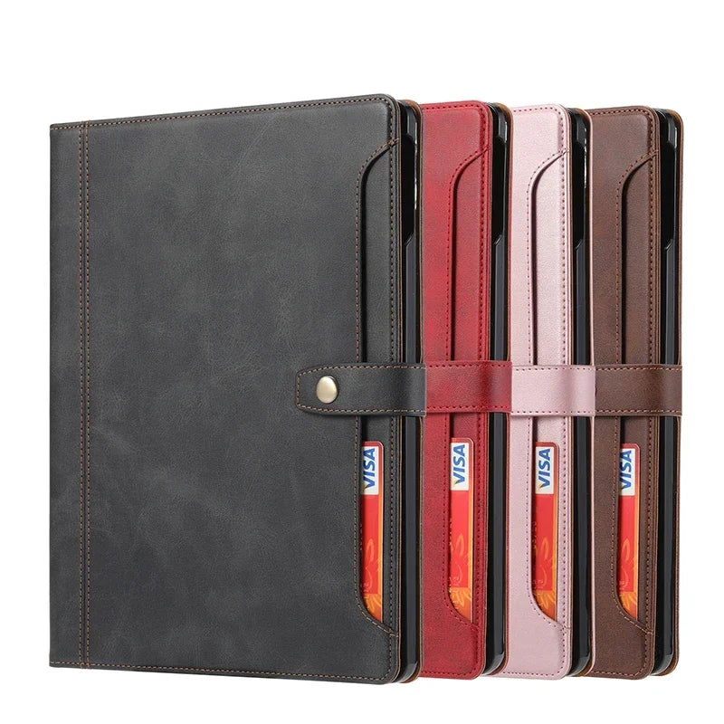 Luxury Flip Leather Book Case For iPad Pro 13 11 12 9 Air 4 5 Mini Wallet Card Holder Stand Cover