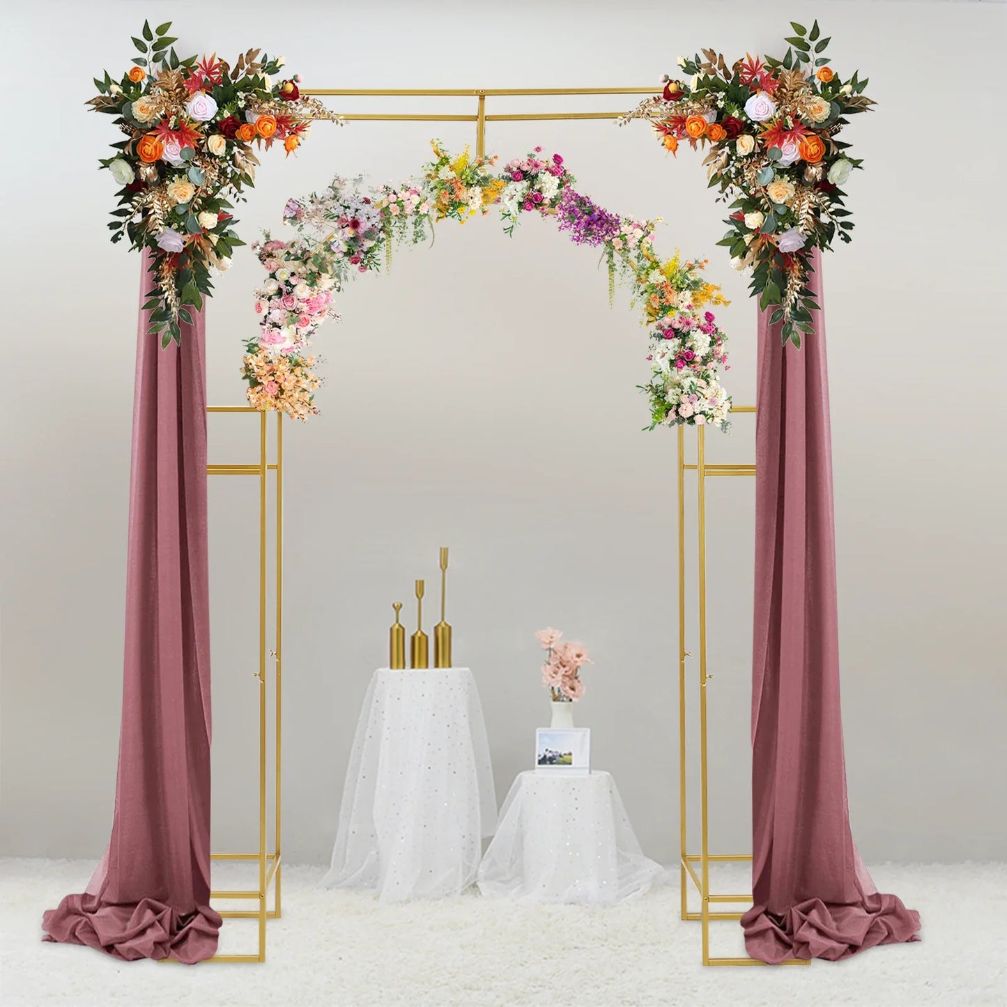 NONECN Metal Wedding Arch Stand For Balloon Arch Decorations