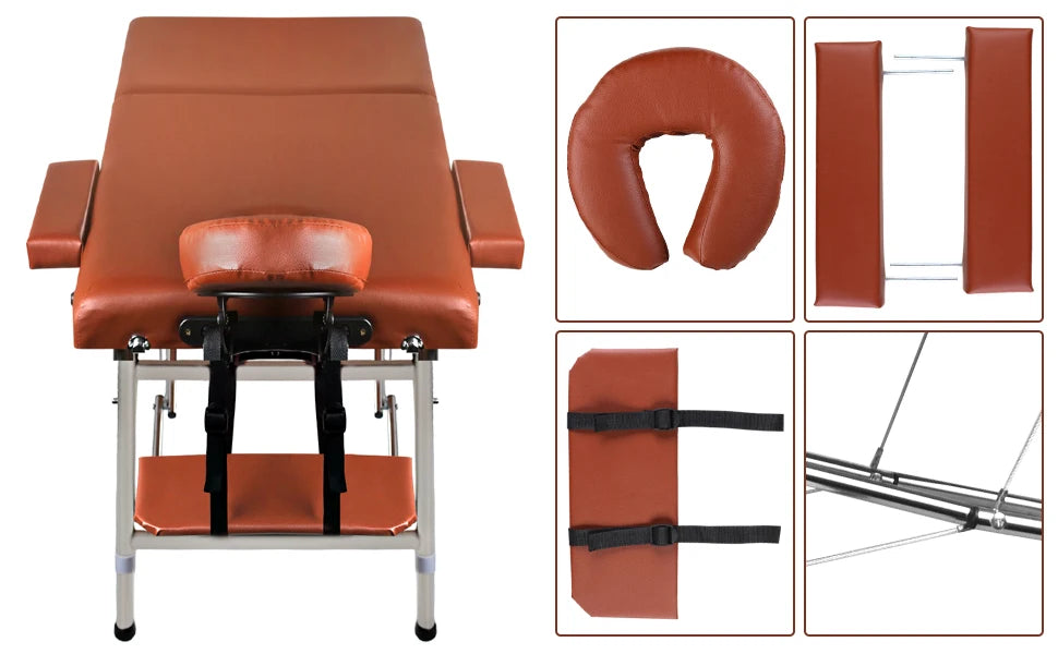 Massage Tables Portable 24"Wide Adjustable Folding Massage,Light weight Aluminum Tattoo Table for Spa and Beauty Professionals