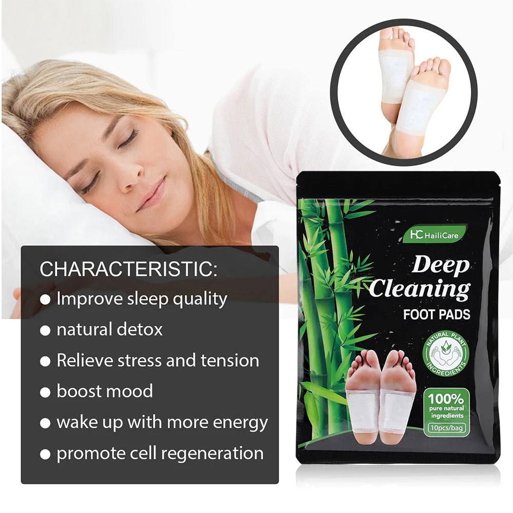 Natural Detox Foot Patches Stress Relief Feet Deep Sleep Herbal Detox Sticker Relieve Stress For Foot Care Tools