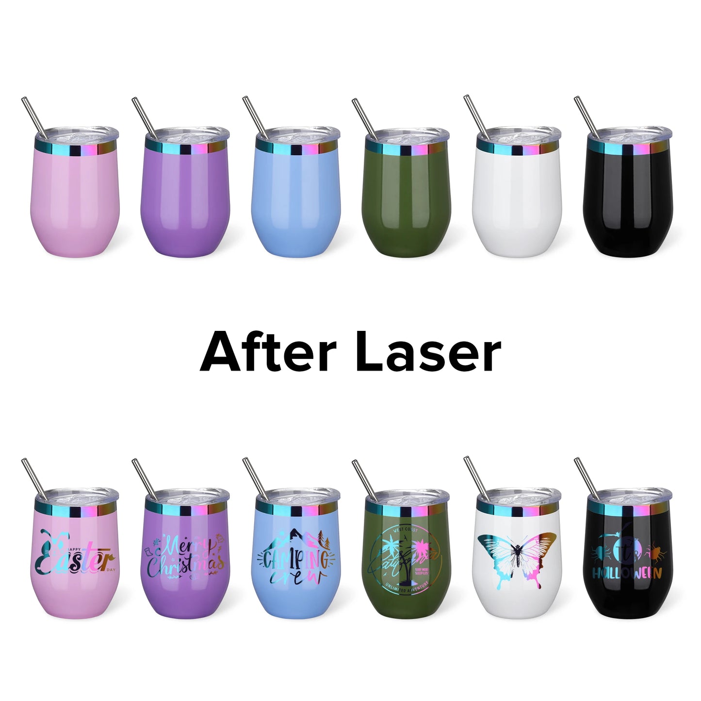 Drinkware Stainless Vacuum Insulated Stemless Wine Glass