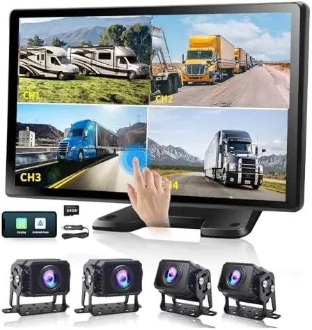 YTYIN Truck Camera System 4CH 1080P Dash Cam Wireless CarPlay