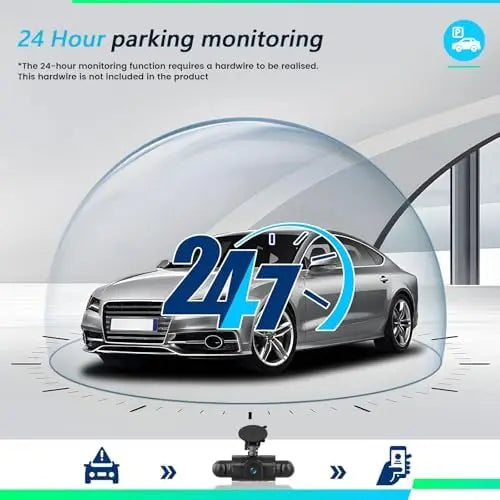 YTYIN 360 Degree Dash Cam 4 Channel Night Vision Card