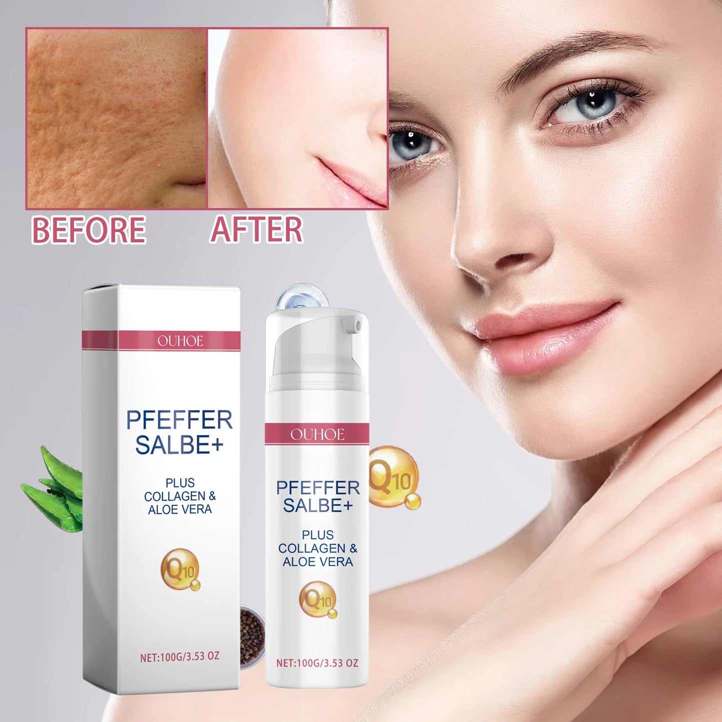 Ouhoe Moisturizing Facial Milk With Collagen And Aloe Vera Extract