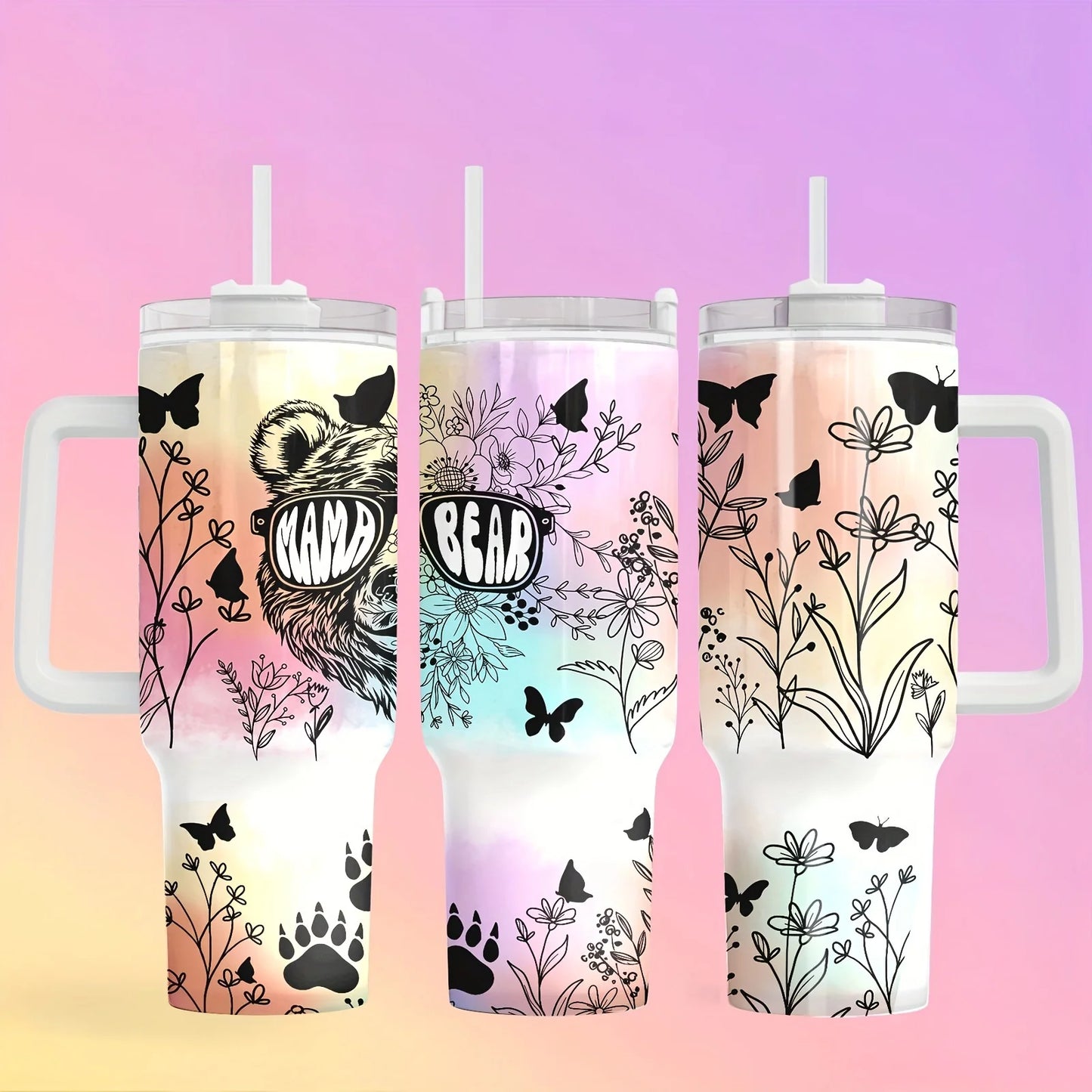 Vacuum Insulated Stainless Steel Water Bottle With Handle And Straw