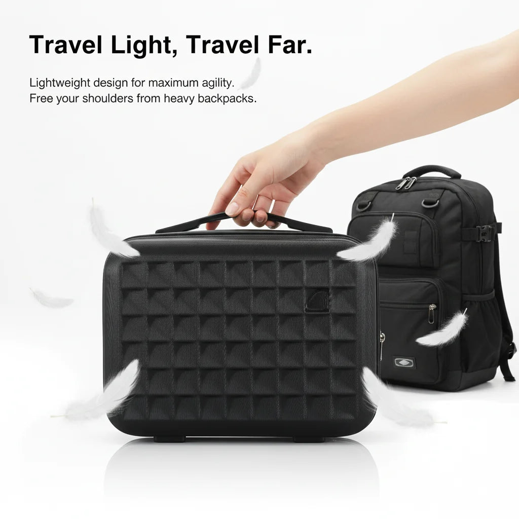 4-Piece ABS Hardside Spinner Luggage Sets (18/23/27 Inch + 13 Inch Cosmetic Case) – Lightweight Suitcase Sets with 3-Digit Combi