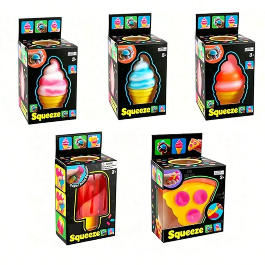 Ice Cream Pizza Squeeze Toy Sensory Stress Relief Gadget