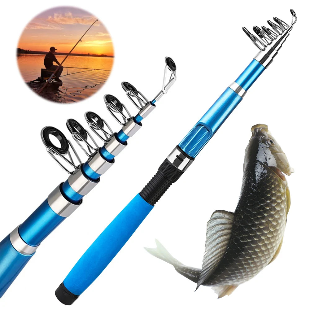 Rurfing Ultralight Telescopic Travel Fishing Rod For Saltwater And Freshwater