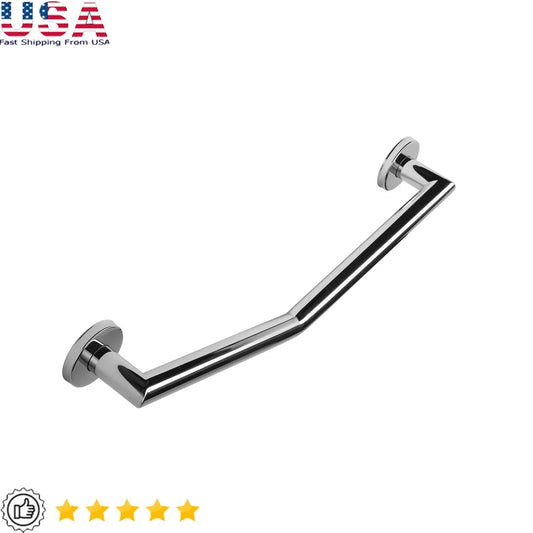 XMSJ Stainless Steel Angled Shower Grab Bar Polished Finish