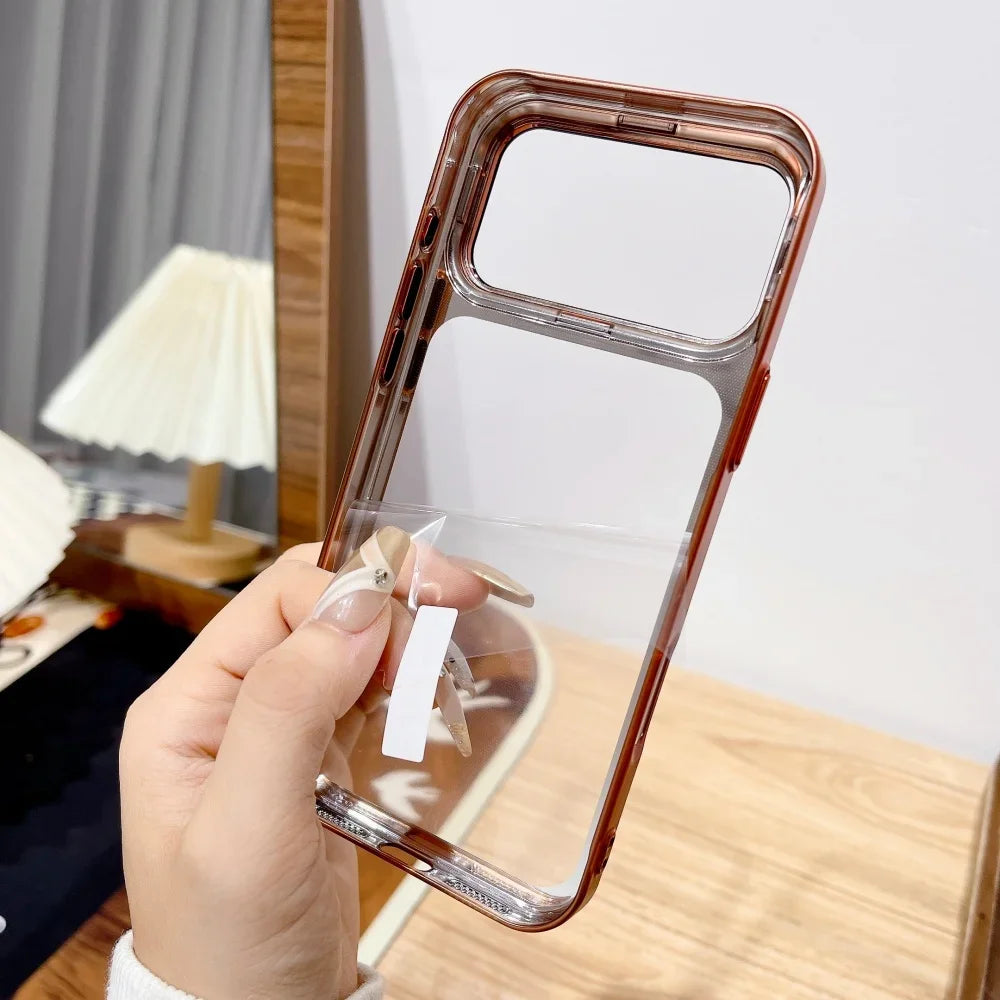 DANAISUFEI Fold Glass Camera Stand Case For iPhone 17 Series