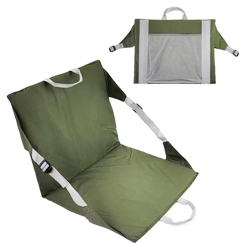 Foldable Stadium Bleacher Chair With Backrest Portable Outdoor Ground Seat