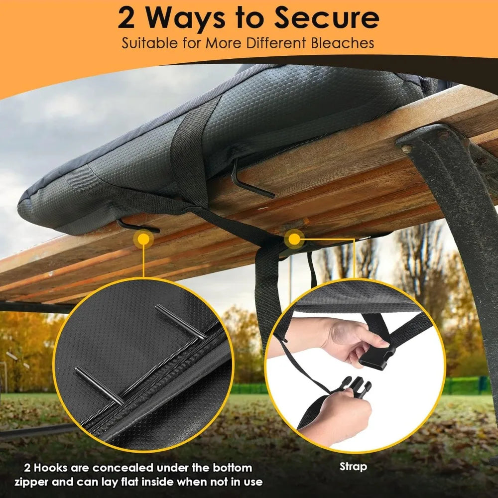Dual-Sided Heated Stadium Seat With Back Support And Comfort