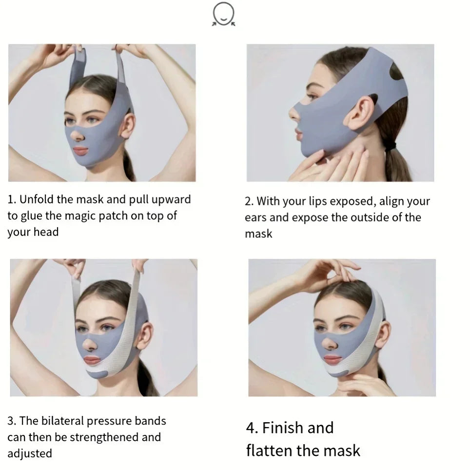 V Line Face Lifting Bandage Elastic Face Shaper for Jawline Double Chin Cheek Contour Support Women Facial Skin Care Tool