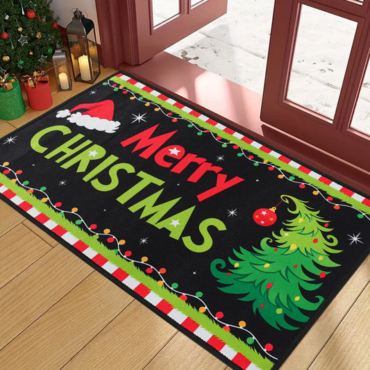 PATIMATE Christmas Welcome Doormat Outdoor Carpet For Home