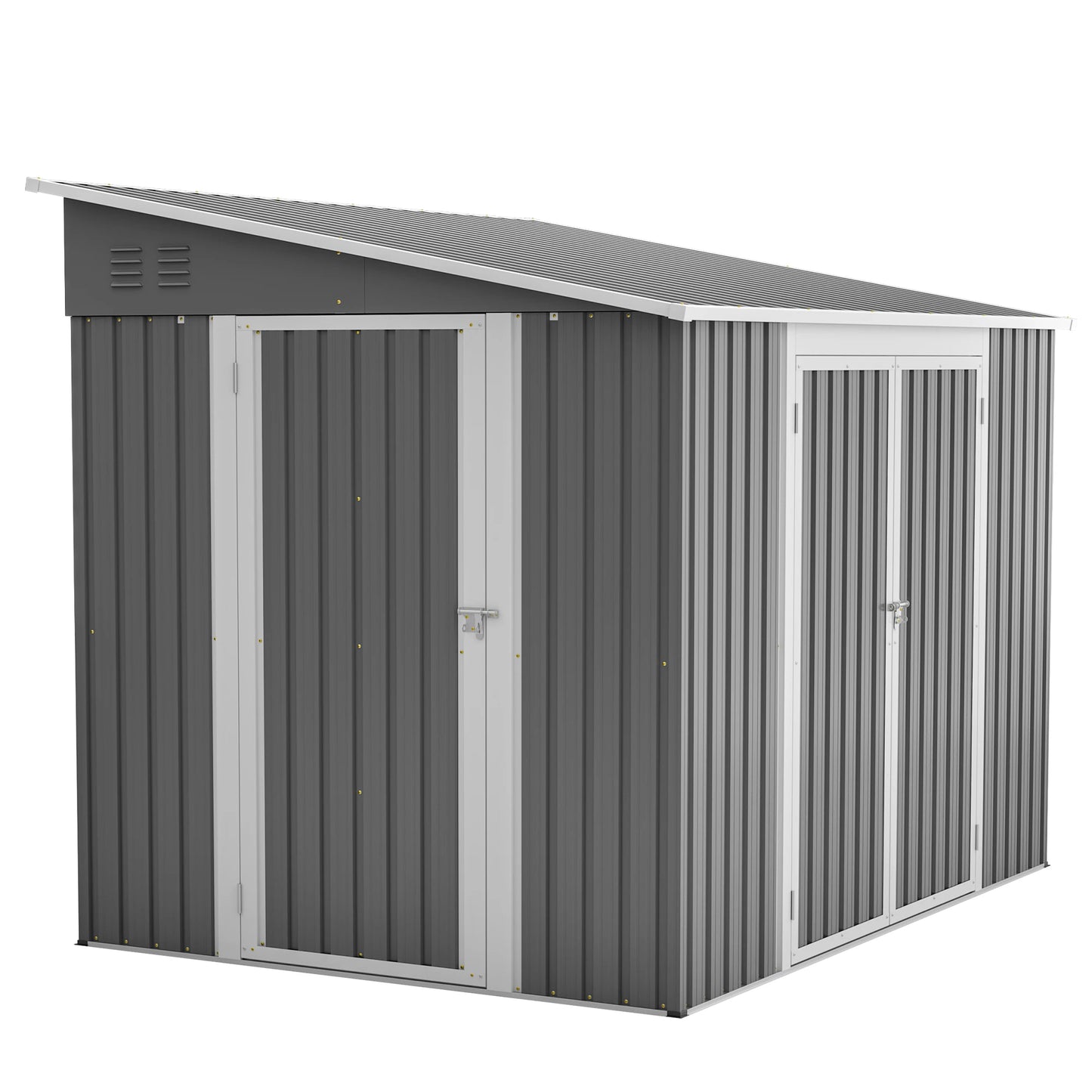 LZBEITEM Garden Tools Storage Shed With Lockable Doors