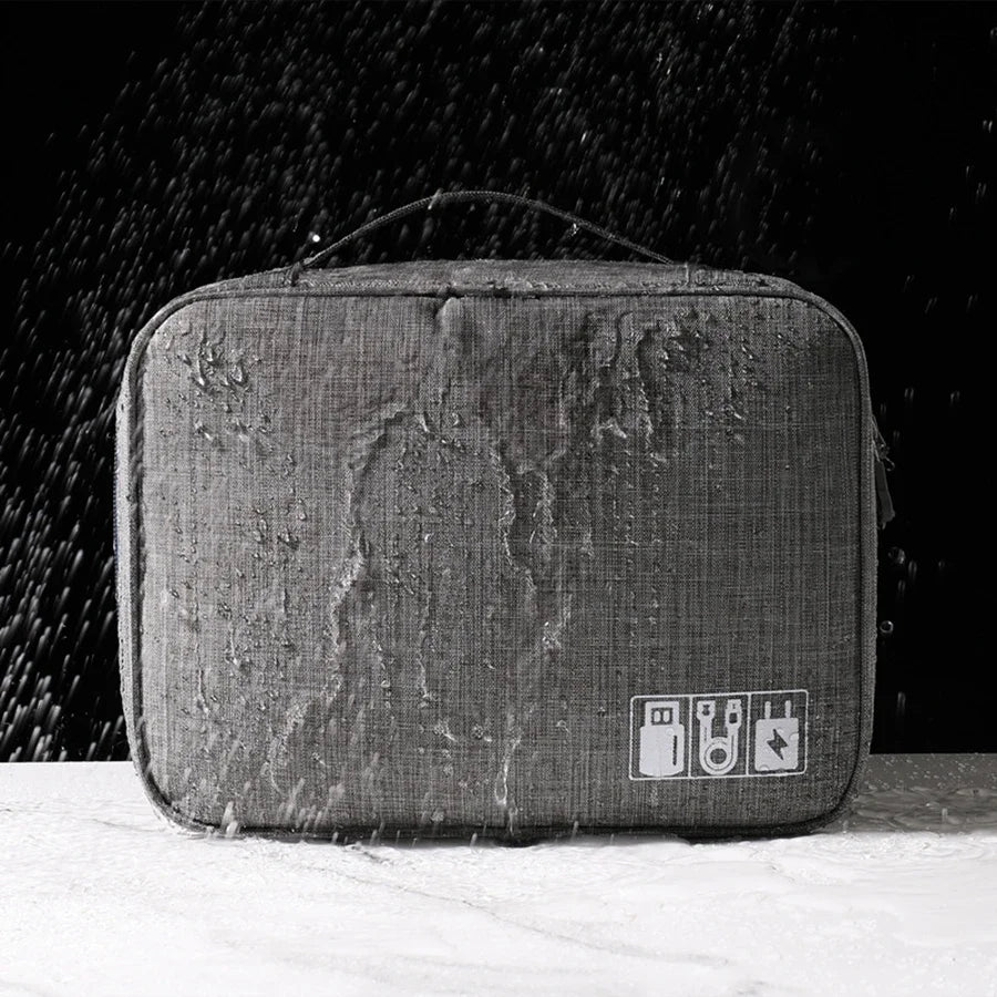 AHTOSKA Waterproof Cable Organizer Pouch For Chargers And Cables