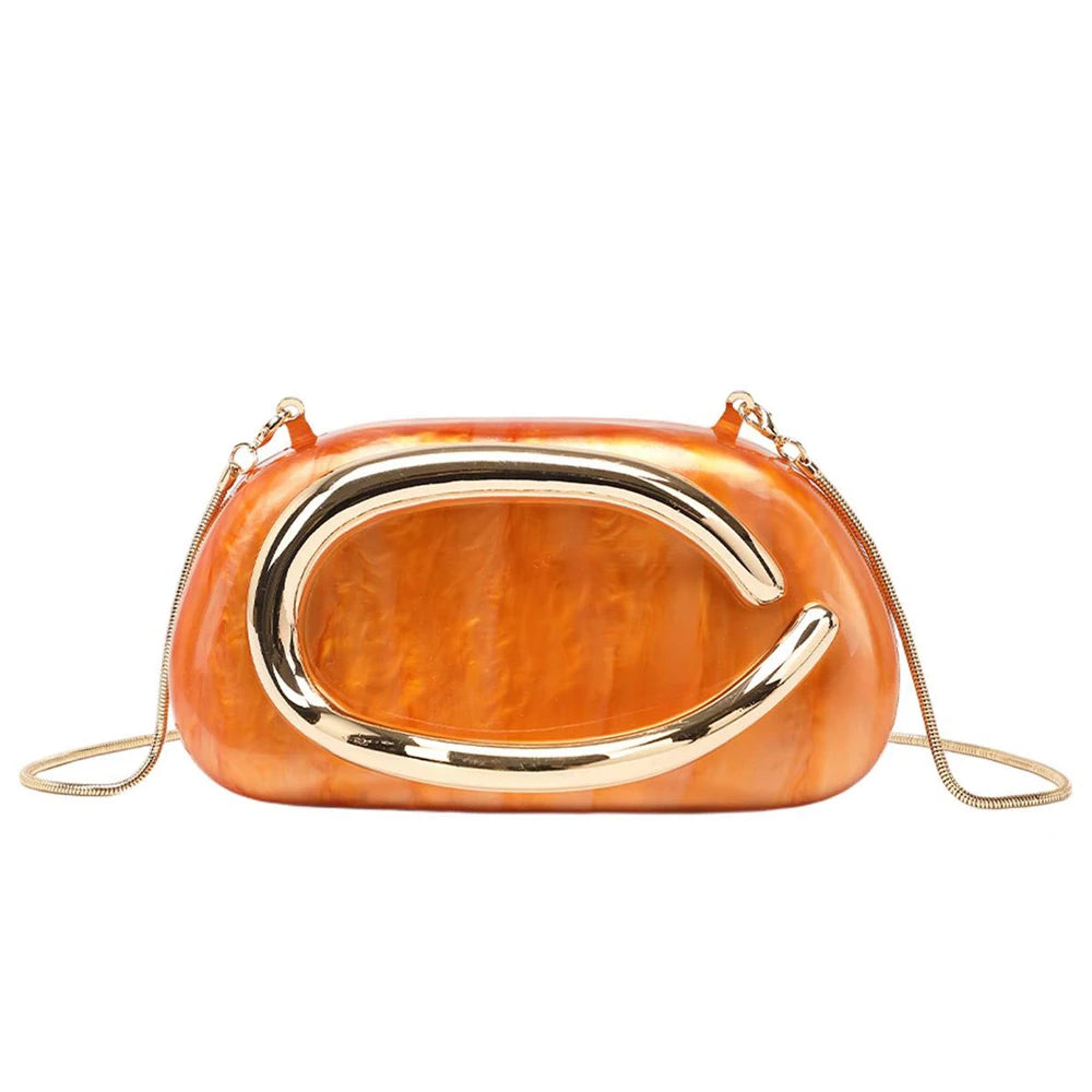 YYWCN Fashion Womens Bride Metal Clutch Bag Evening Party