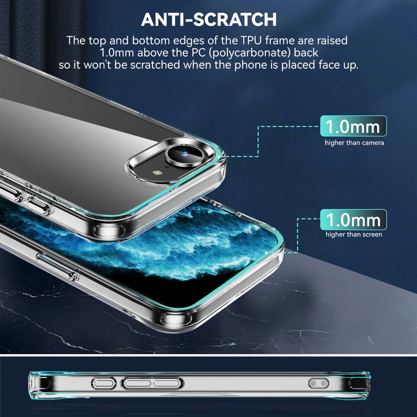 SNQP Transparent Crystal Phone Case For iPhone Pro Max