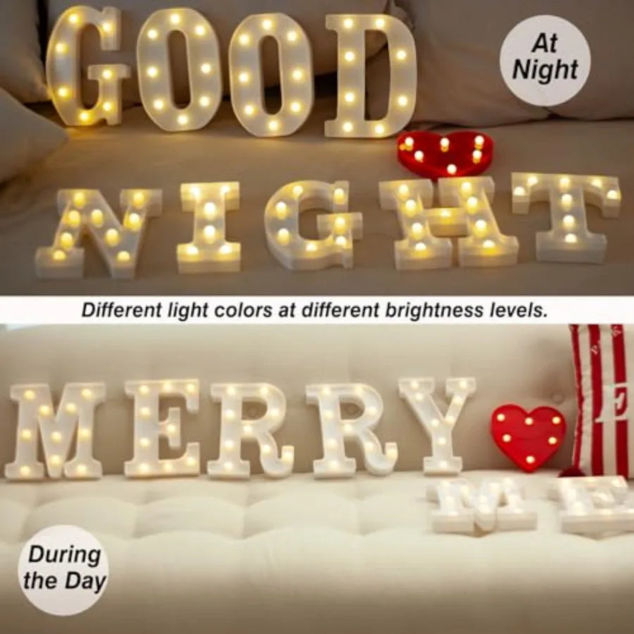 LED Marquee Numbers, 0-9 Light Up Letters, Battery Powered LED Letter Lights for Birthday Party, Christmas Night, Home, Bar, Gr