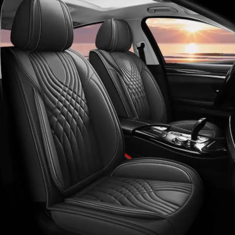 The Complete Set Of Car Interior Accessories For Car Seat Covers Is Suitable For Dodge Leather Car Seat Cover Protectors, 5-Seat Complete Front And Rear Cushions