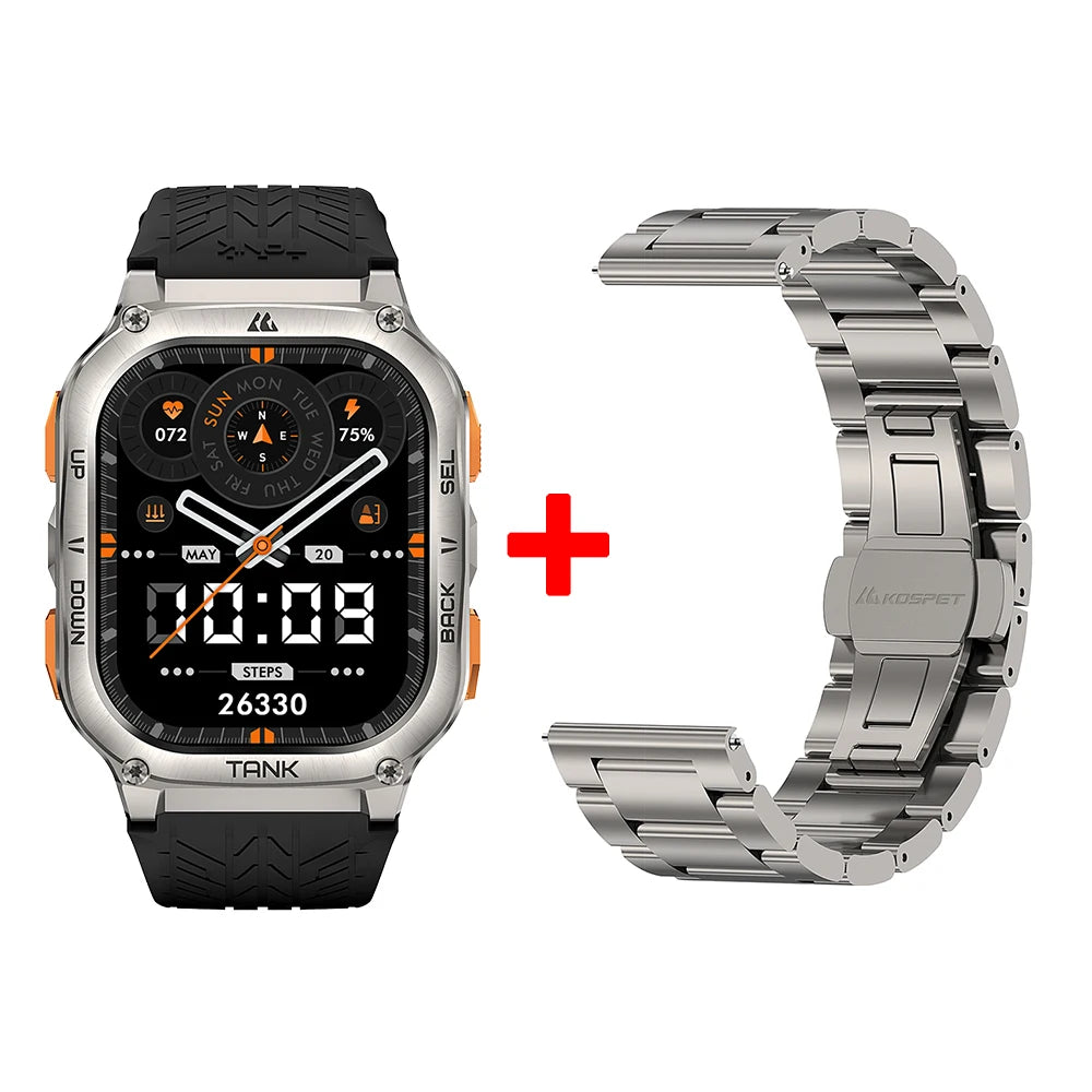 KOSPET Tank M3 Ultra GPS Smartwatch Calls Health Tracker Waterproof