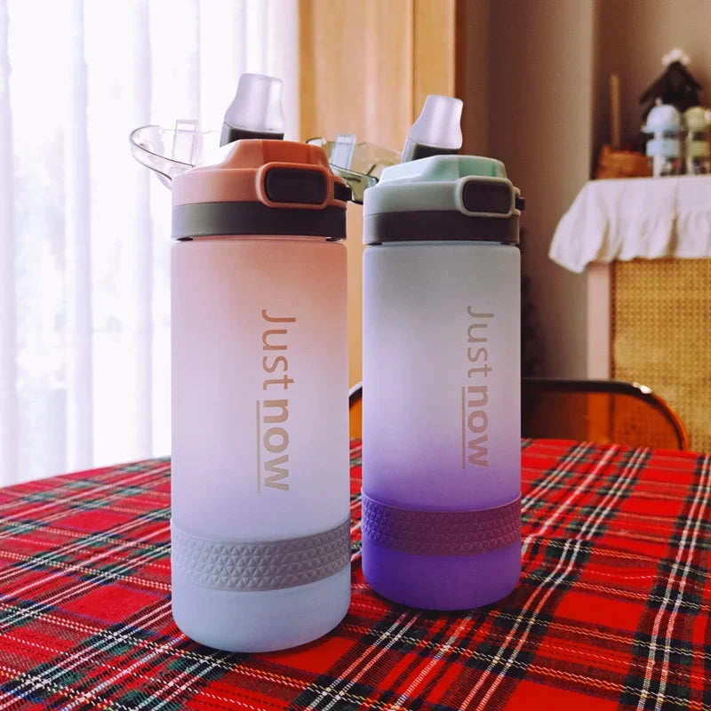 400ml 600ml New Fashion Water Bottle With Straw BPA Free Portable Outdoor Sport Eco Friendly Cute Drinking Bottle