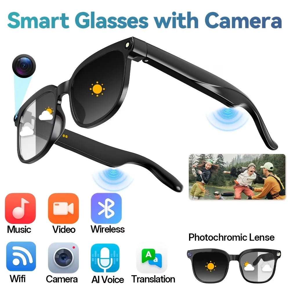 Giinova AI Smart Video Glasses With 8MP Camera And 4K Recording