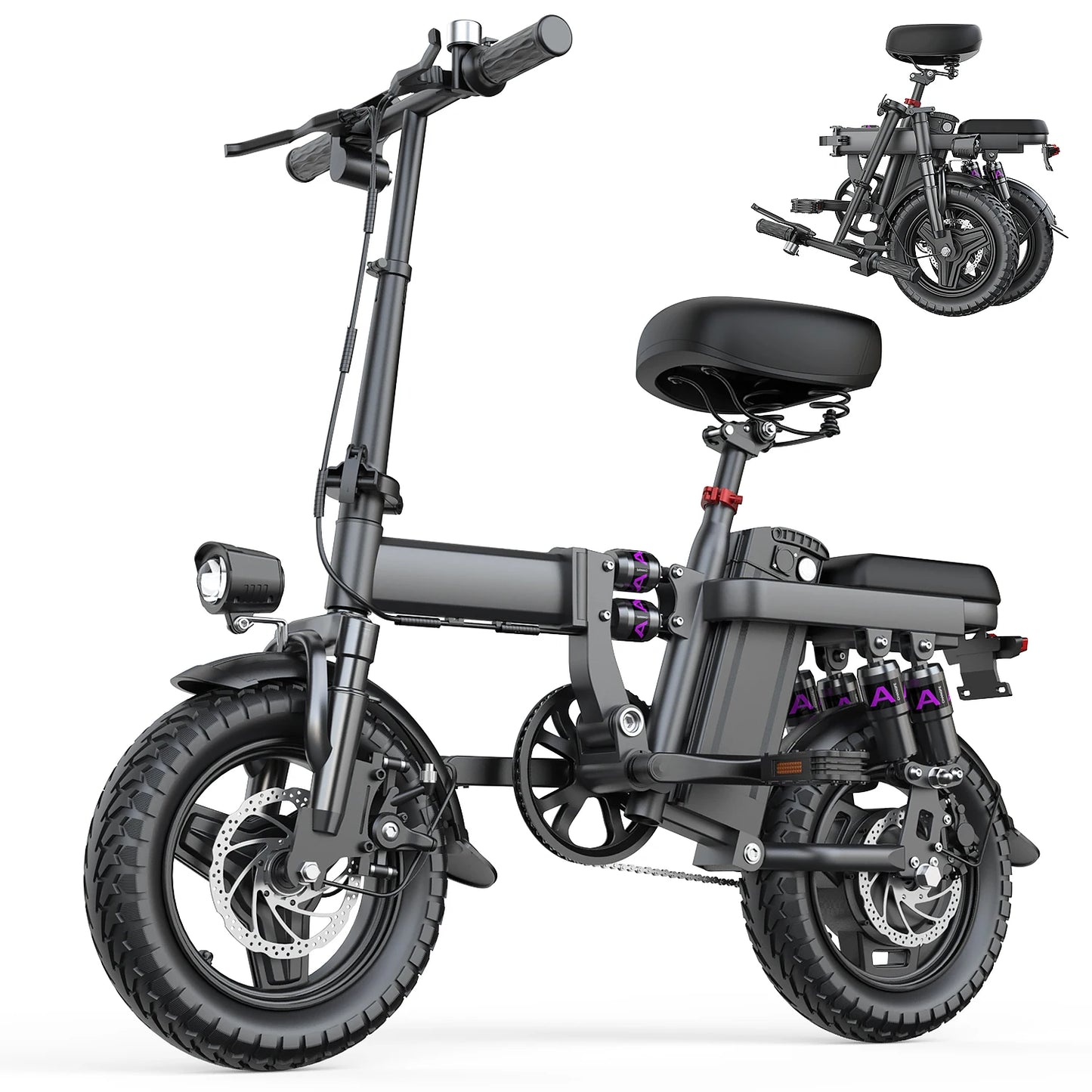UPlee GE5 Electric Folding Bike 500W Motor Removable Battery