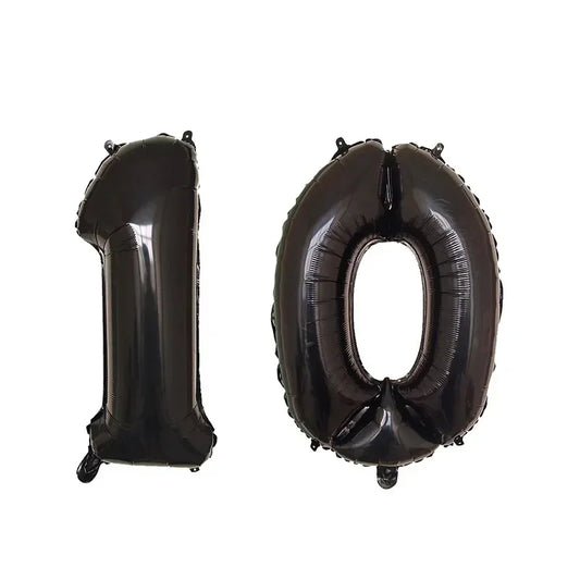 32 Inch Helium Foil Number Balloons 10 11 12 13 14 15 Gold Silver Black Blue Red Birthday Party Decoration 32 Pcs