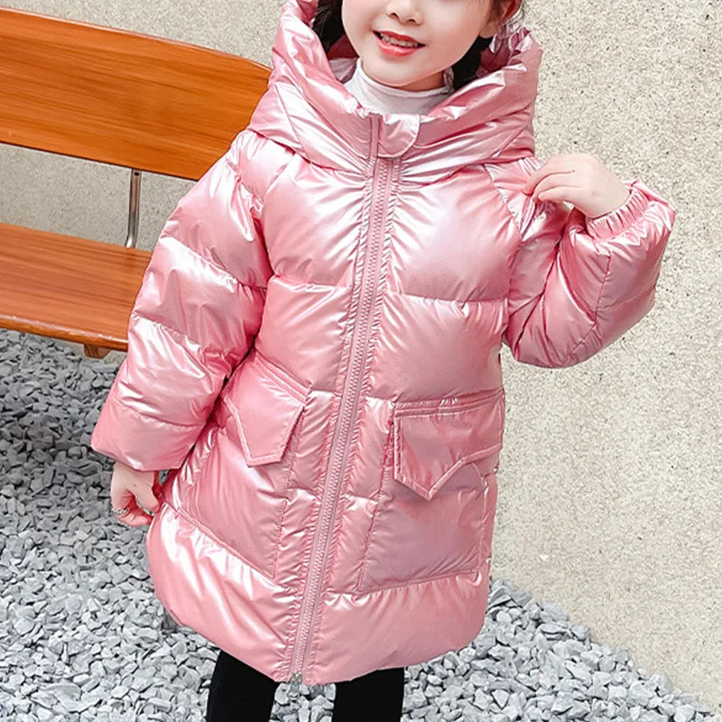 Girls Hooded Down Winter Jacket Waterproof Outerwear Coat