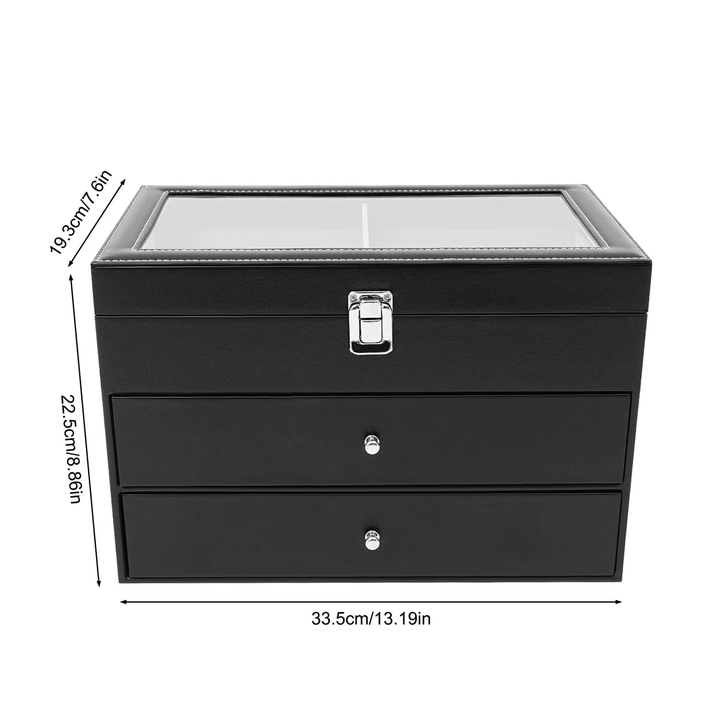 Case 12 Compartment Watches And Glasses Display Box