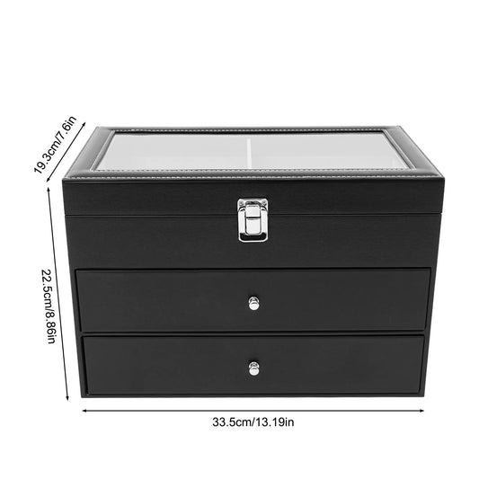 Case 12 Compartment Watches And Glasses Display Box