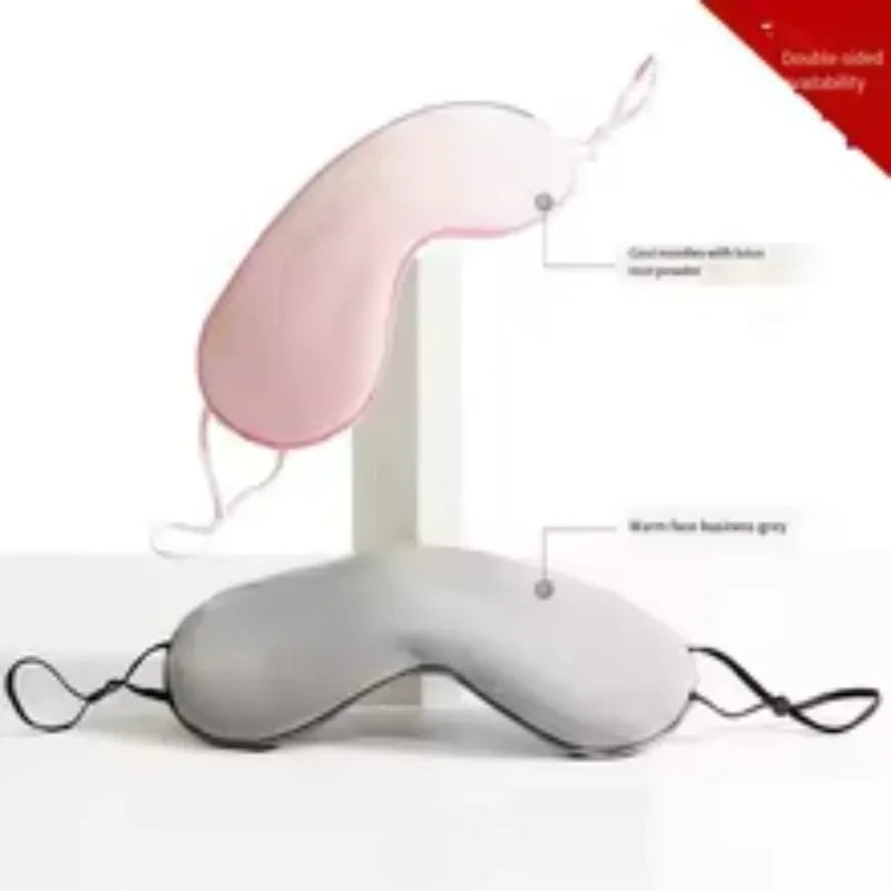 Korean Style Ice Silk Sleeping Eye Mask Adjustable Light Blocking Breathable