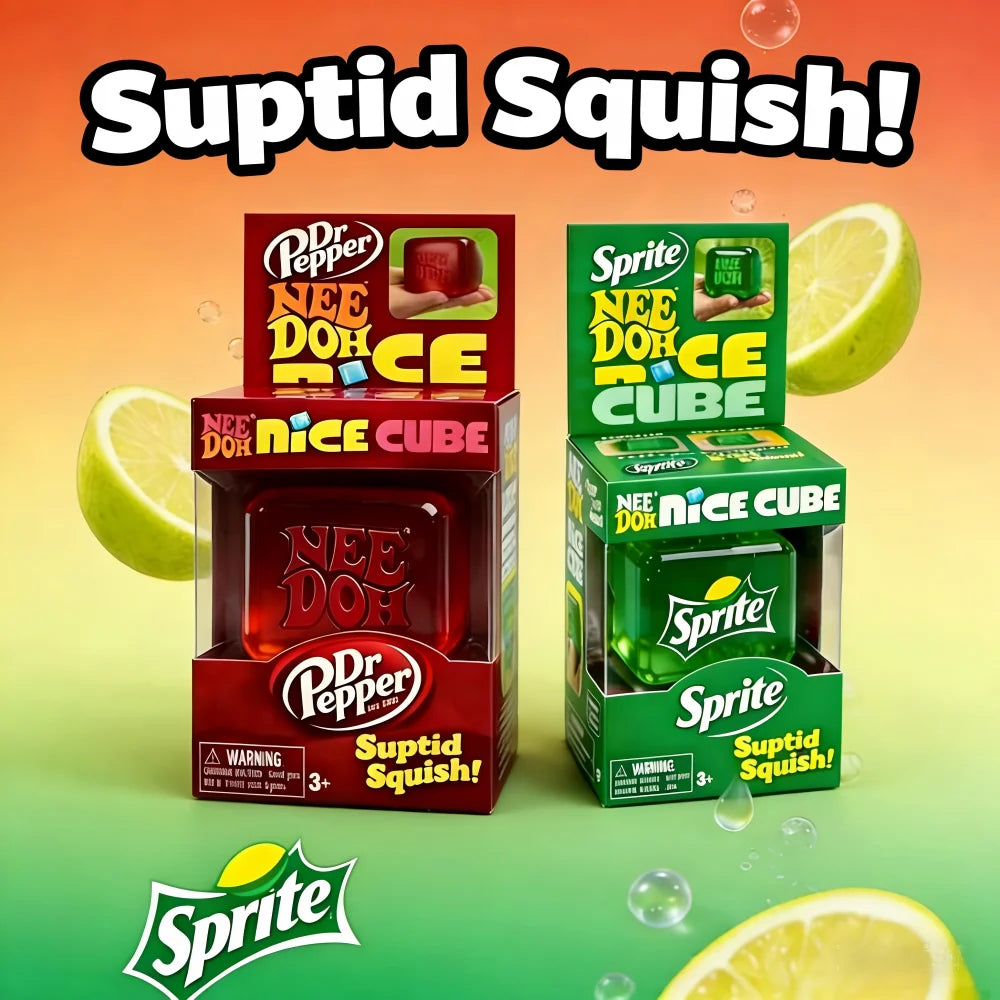 NeeDoh Dr Pepper Squishy Toy Stress Relief Fidget Cube