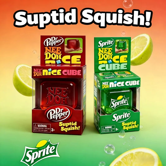 NeeDoh Dr Pepper Squishy Toy Stress Relief Fidget Cube