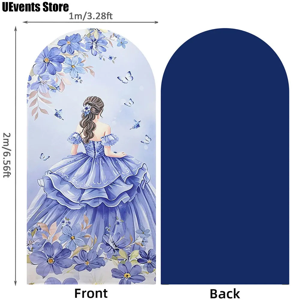 MicroPlush Double Sided Spandex Quinceanera Arch Backdrop Cover