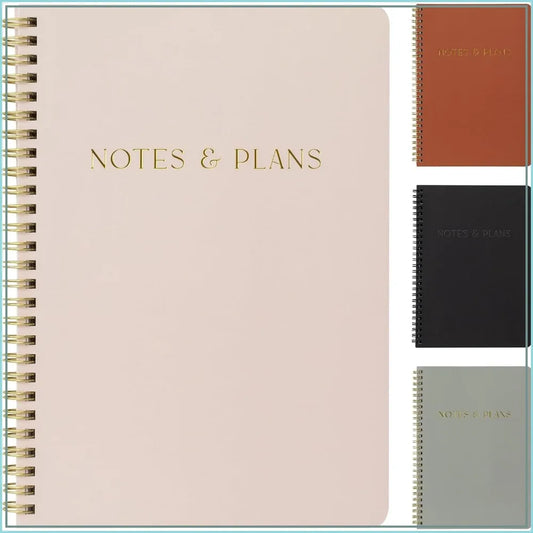 Daily Planner & Notebook with Hourly Schedule, Aesthetic Spiral To-Do List Notepad for Organizing Tasks, Stylish School Office Supplies