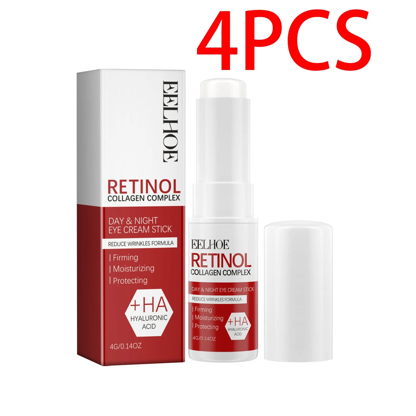 EELHOE Retinol Eye Stick 4g Under Eye Treatment Dark Circle Puffiness Reduction Anti Aging Roller Fine Lines Moisturizing