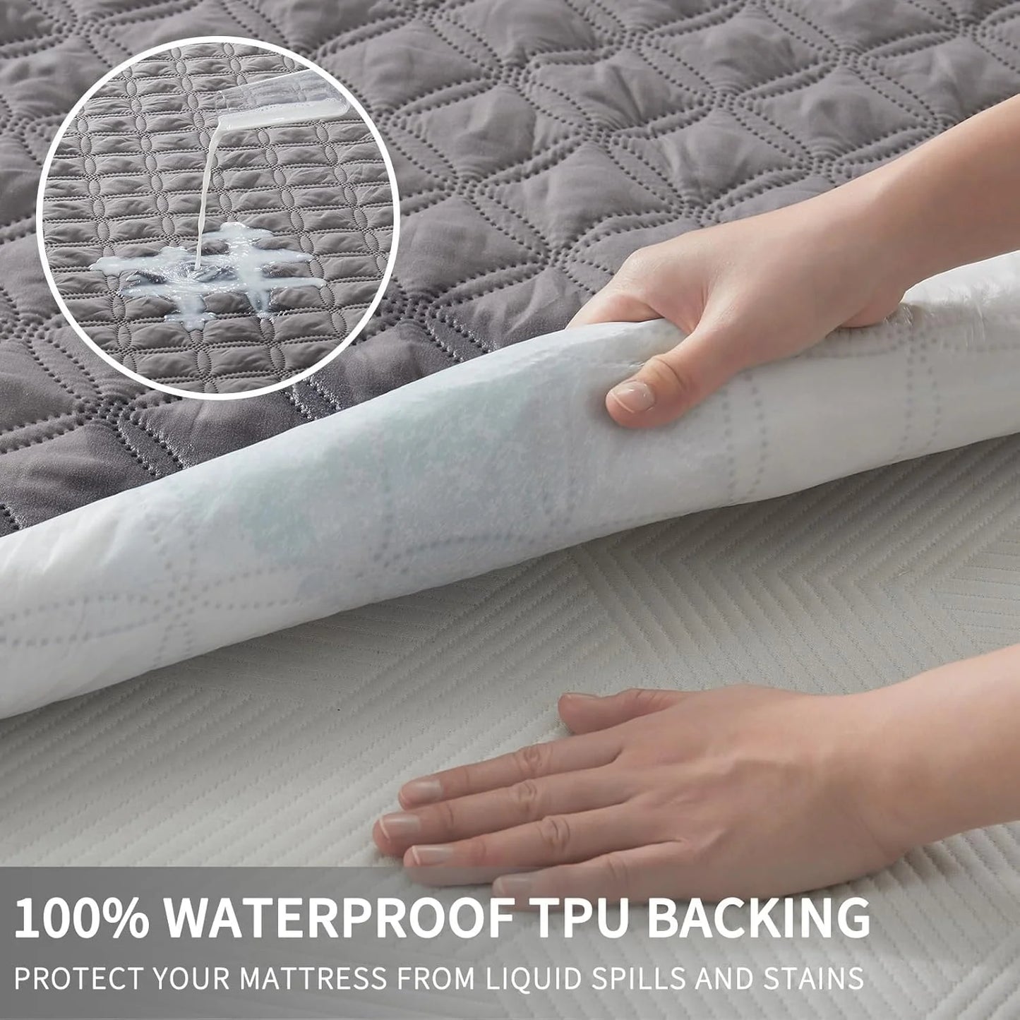 Tatting Waterproof Mattress Protector Noiseless Deep Pocket