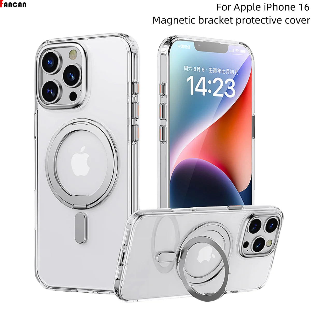 Fancan Ultra Magnetic iPhone 16 Case With Ring Stand