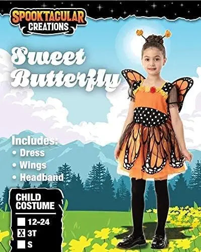 Joyfy Butterfly Costume for Girls With Wings and Headband