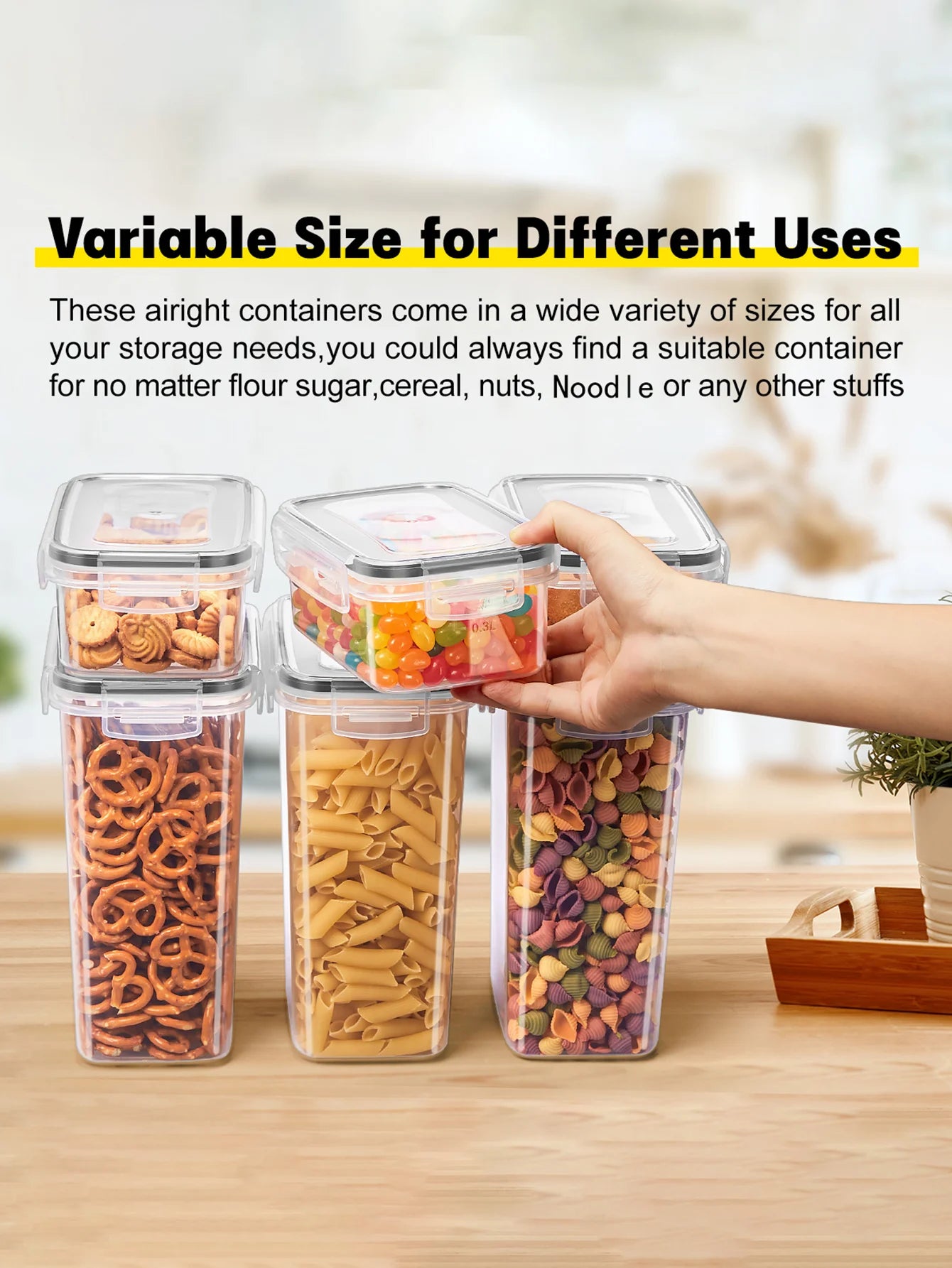 30pcs, Storage and Organization, Labeled and Marked Airtight Food Storage Containers and Condiment Jars - Keep Grains, Flour