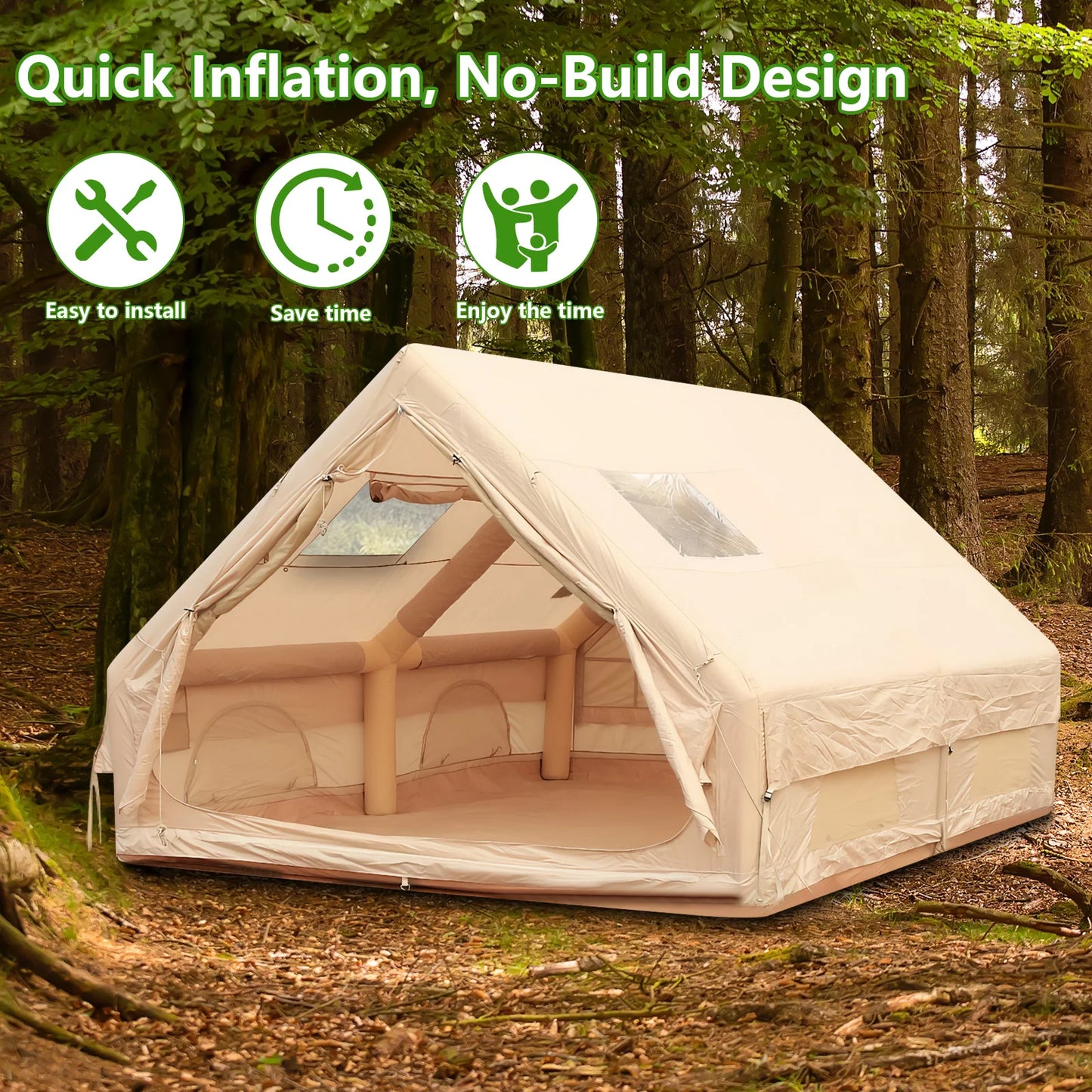 Building Outdoor Foldable Four Seasons Air Tent With Pump