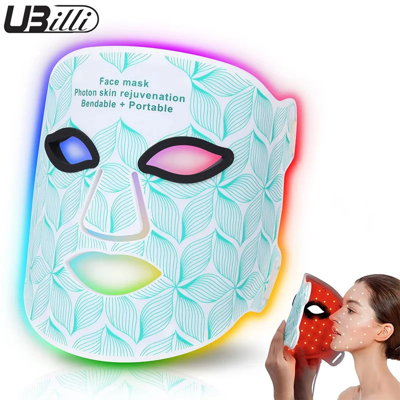8 Colors LED Face Mask 850NM Near-infrared Red Light Therapy Beauty Mask for Anti-Aging Wrinkle Skin Rejuvenation Home Use